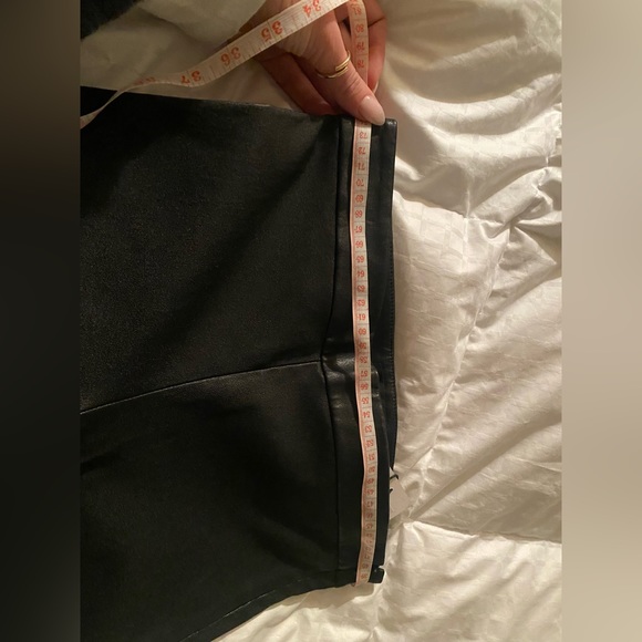 Theory Women's Urban Leather Slim Kick Pants - Black 4 - Picture 7 of 14